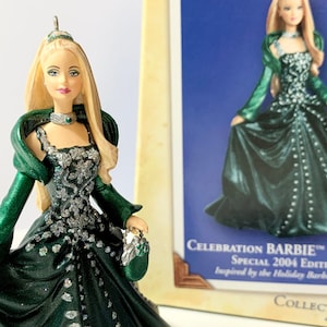 2004 Celebration Barbie Collector&#39;s Series #5 | Limited Edition Hallmark Keepsake Ornament | Barbie Christmas Ornaments
