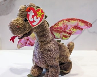 Vintage Ty Beanie Baby 'loong' the Orange Dragon - Asia