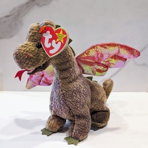 1998 Scorch the Dragon TY Beanie Baby - Vintage 90s Collectibles