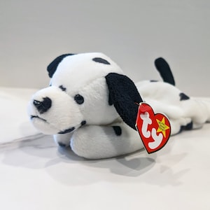 Rare 1997 Dotty the Dalmatian TY Beanie Baby with 3rd and 4th Gen Tags, Collectible Spotted Dalmatian Dog Plush