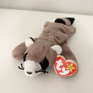 1996 Ringo the Raccoon TY Beanie Baby with 4th Gen Tags - Vintage 90s Collectibles