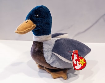 1998 Jake the Mallard Duck TY Beanie Baby, Collectible Plush