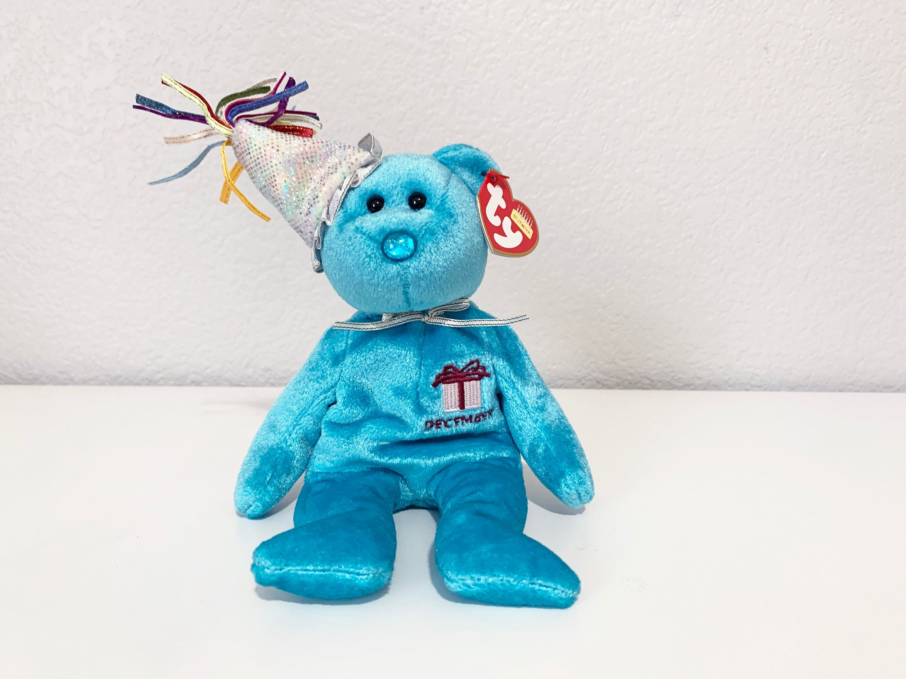 Collectible TY Beanie Baby, December 2 Birthday Bear Plush