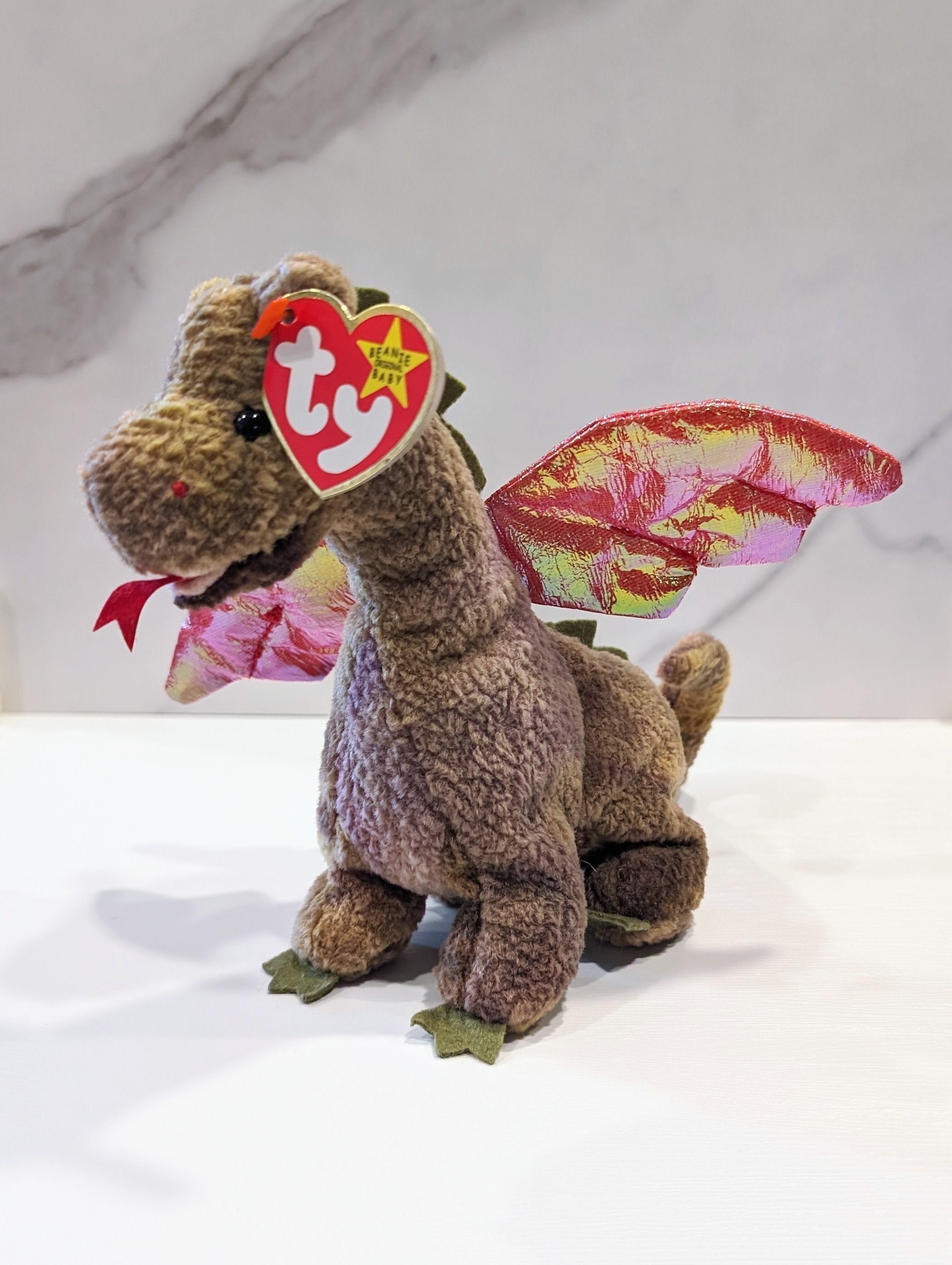 1998 Scorch the Dragon TY Beanie Baby, Collectible Fantasy Dragon