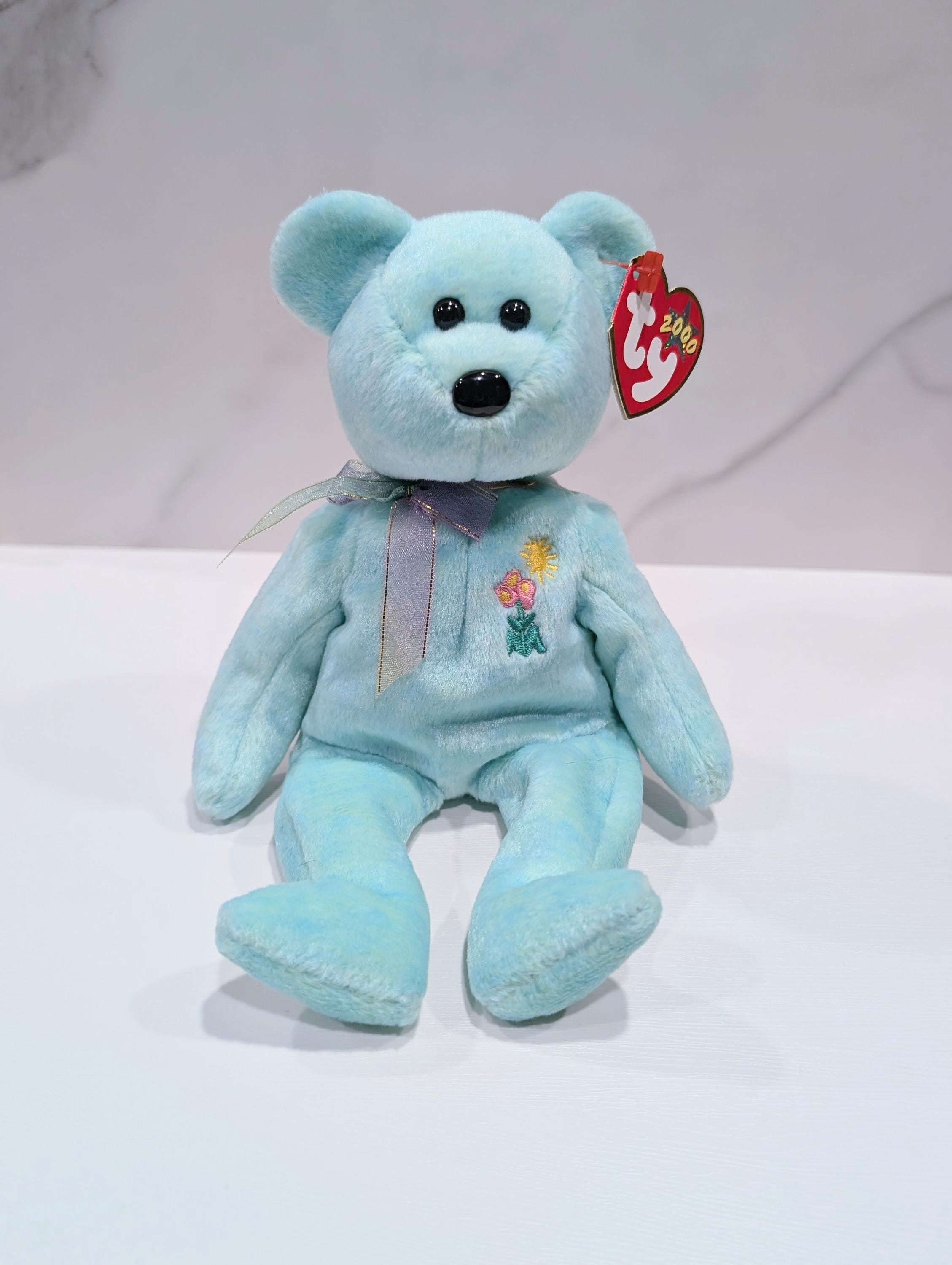 ★レア タグ付き Disney baby 水色 ベビー ぬいぐるみ 2000 Ariel the Bear TY Beanie Baby, Collectible Blue Charity Teddy