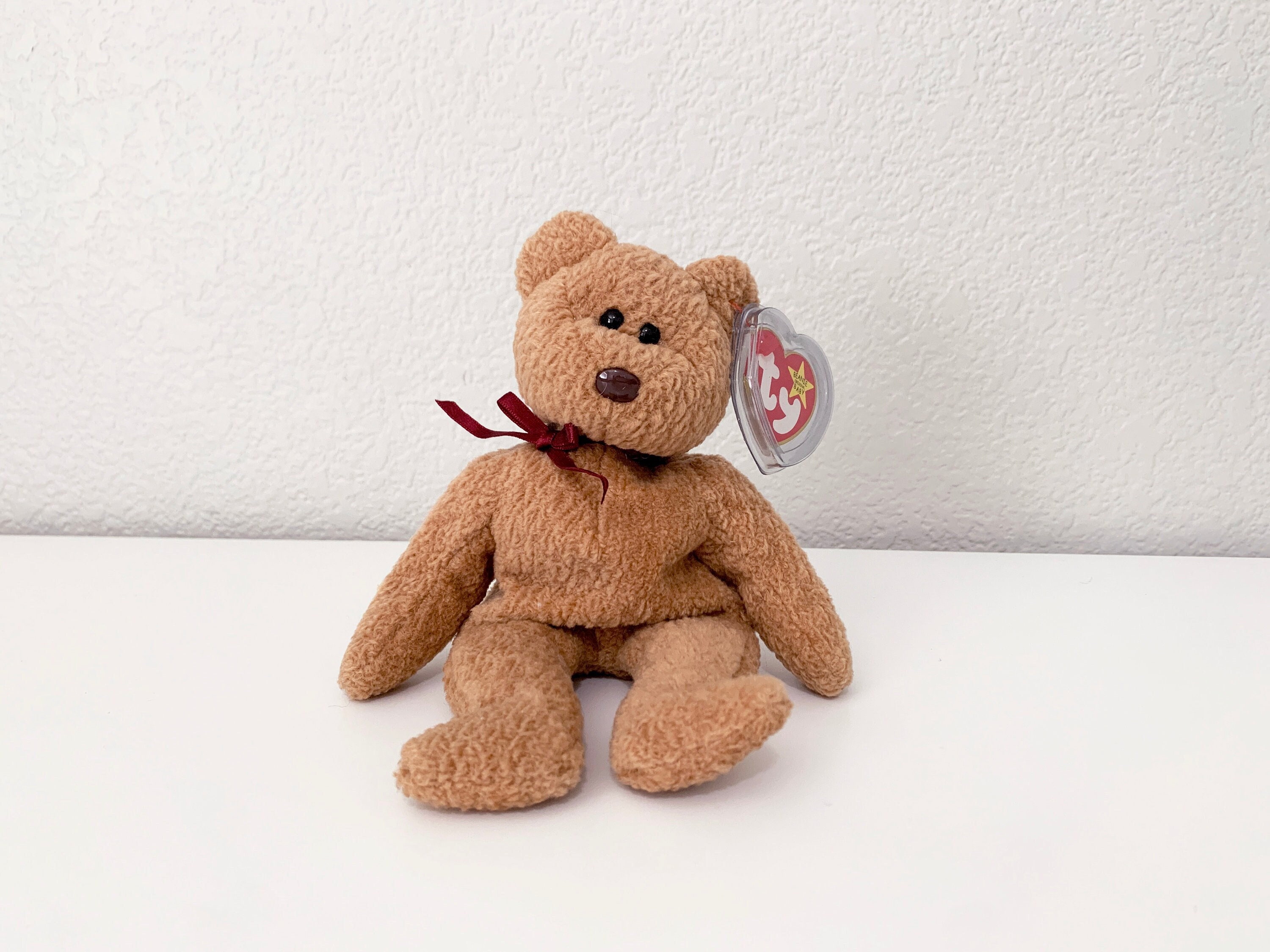 Ty Bear Curly Beanie Baby Worth Curly Retired 1993 1st Edition