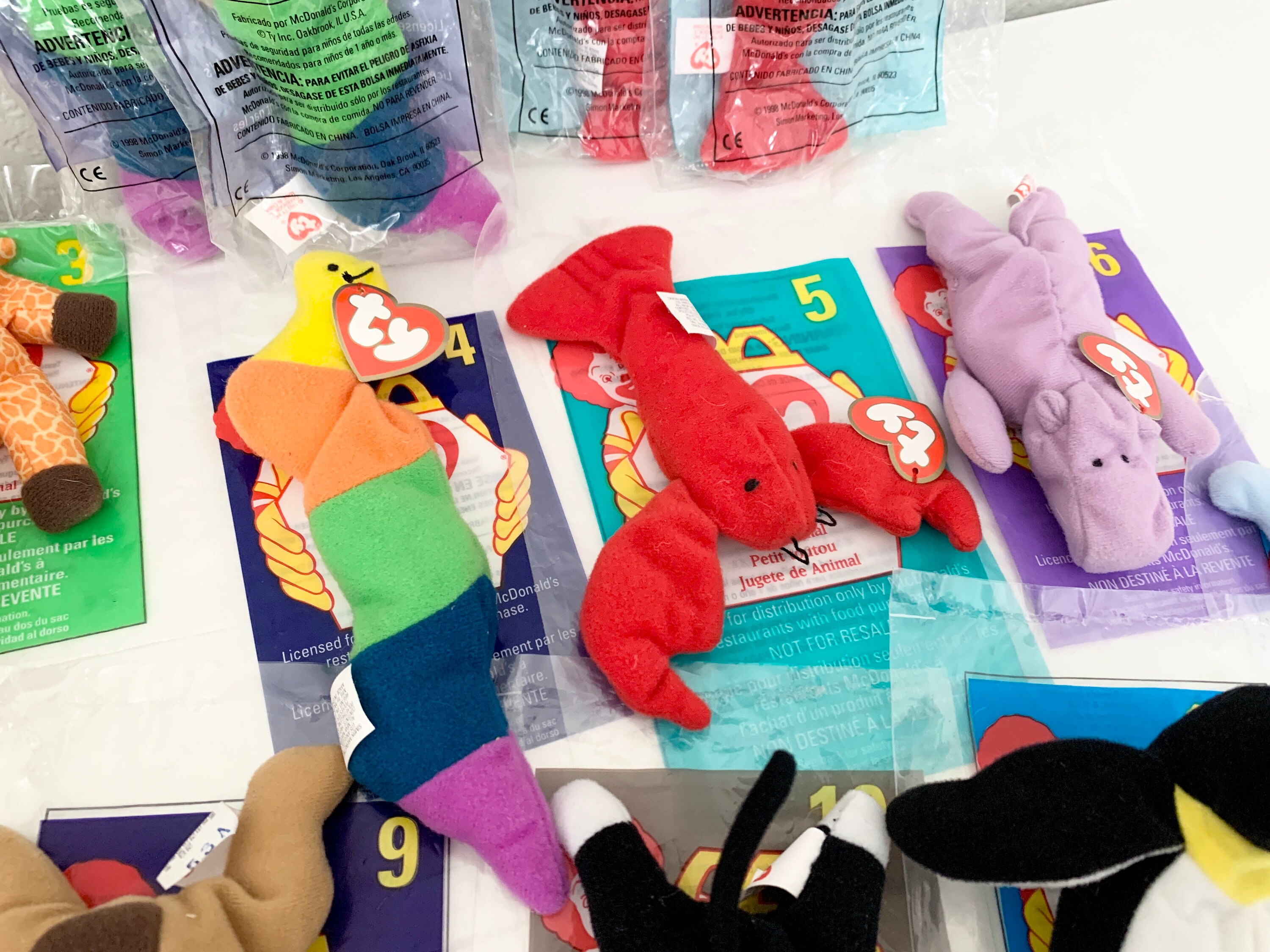 Rare 1998 Complete Set Mcdonalds TY Teenie Beanie Babies