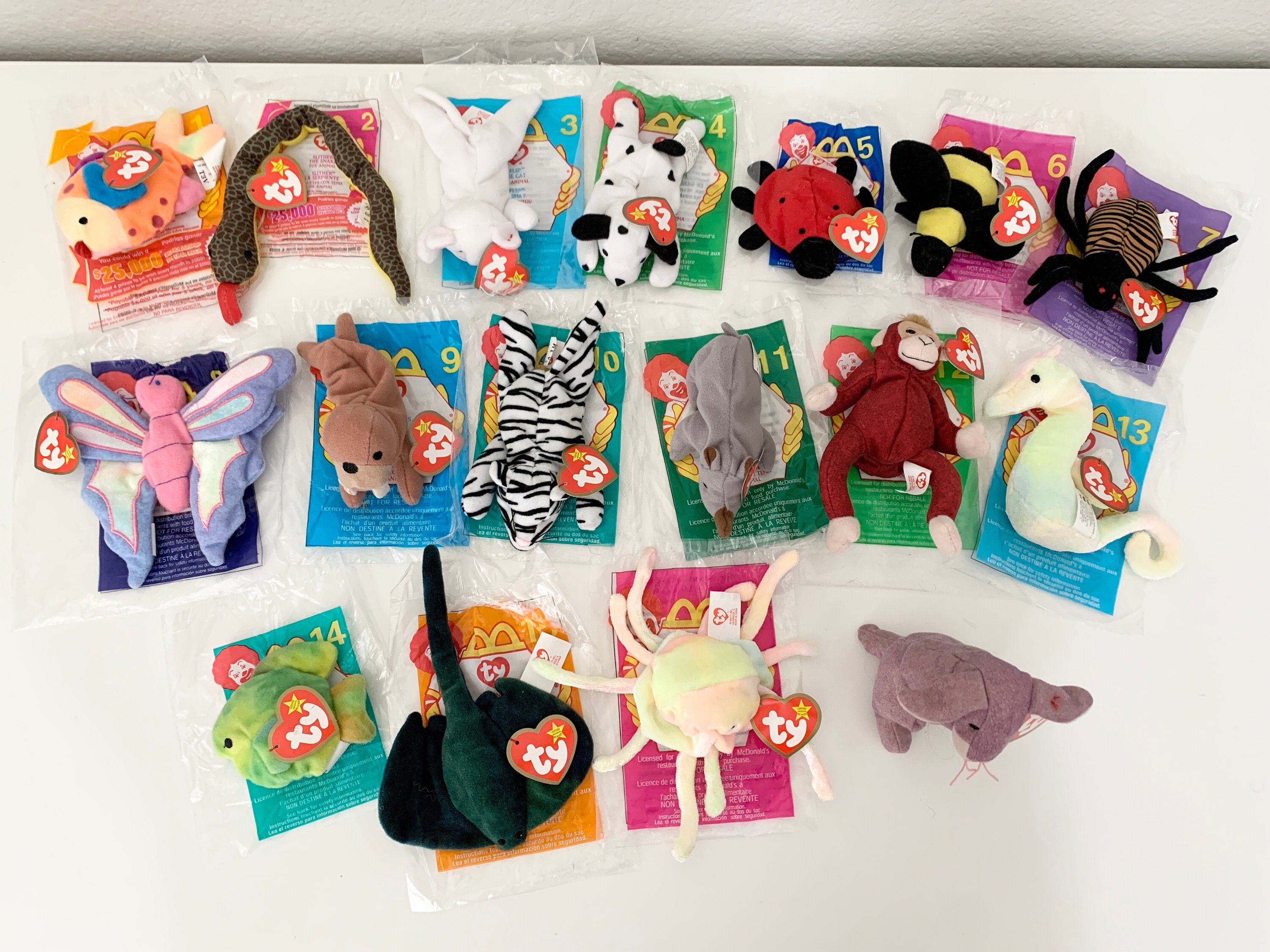 2000 Set Mcdonalds TY Teenie Beanie Babies Vintage 00s