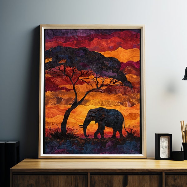 African Elephant Print, Large Wall Art, Elephant Wall Art, Elephant Print, Wildlife Wall Decor, DIGITAL DOWNLOAD, PRINTABLE Art, Animal Art