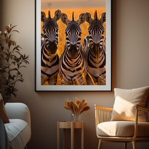 Savannah Zebra Print, Animal Wall Art, Lion Wall Art, Zebra Print, Wildlife Wall Decor, DIGITIAL DOWNLOAD, PRINTABLE Art, Large Wall Art