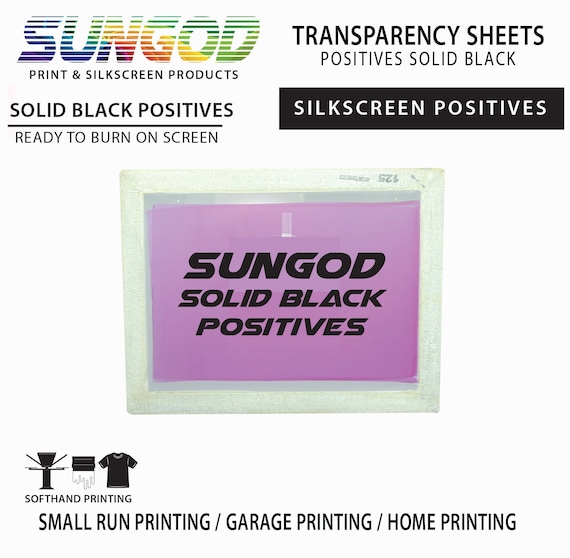 Solid Black Transparency Film for Silkscreen Printing (8.5x11/8.5x14/11x17)