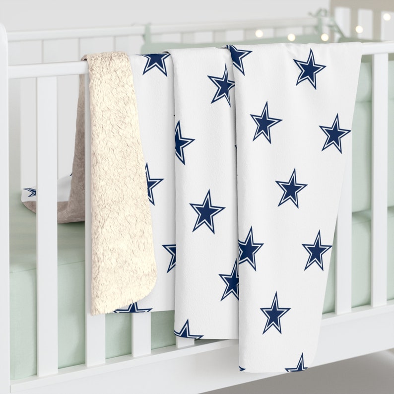 Dallas Cowboys Sherpa Fleece Blanket Etsy