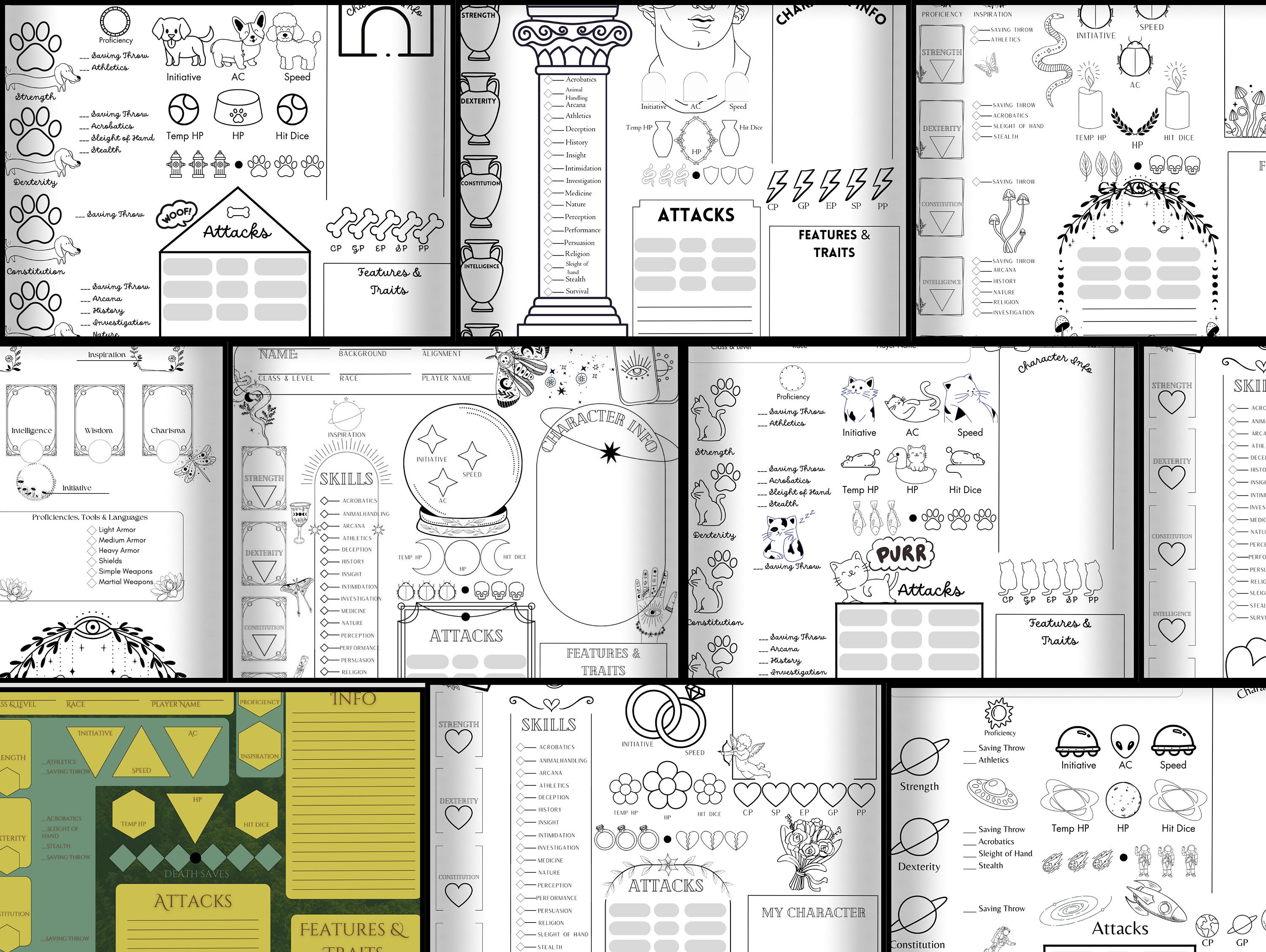 Complete Store Digital DND Files | DND Images & Character Sheet Bundle ...