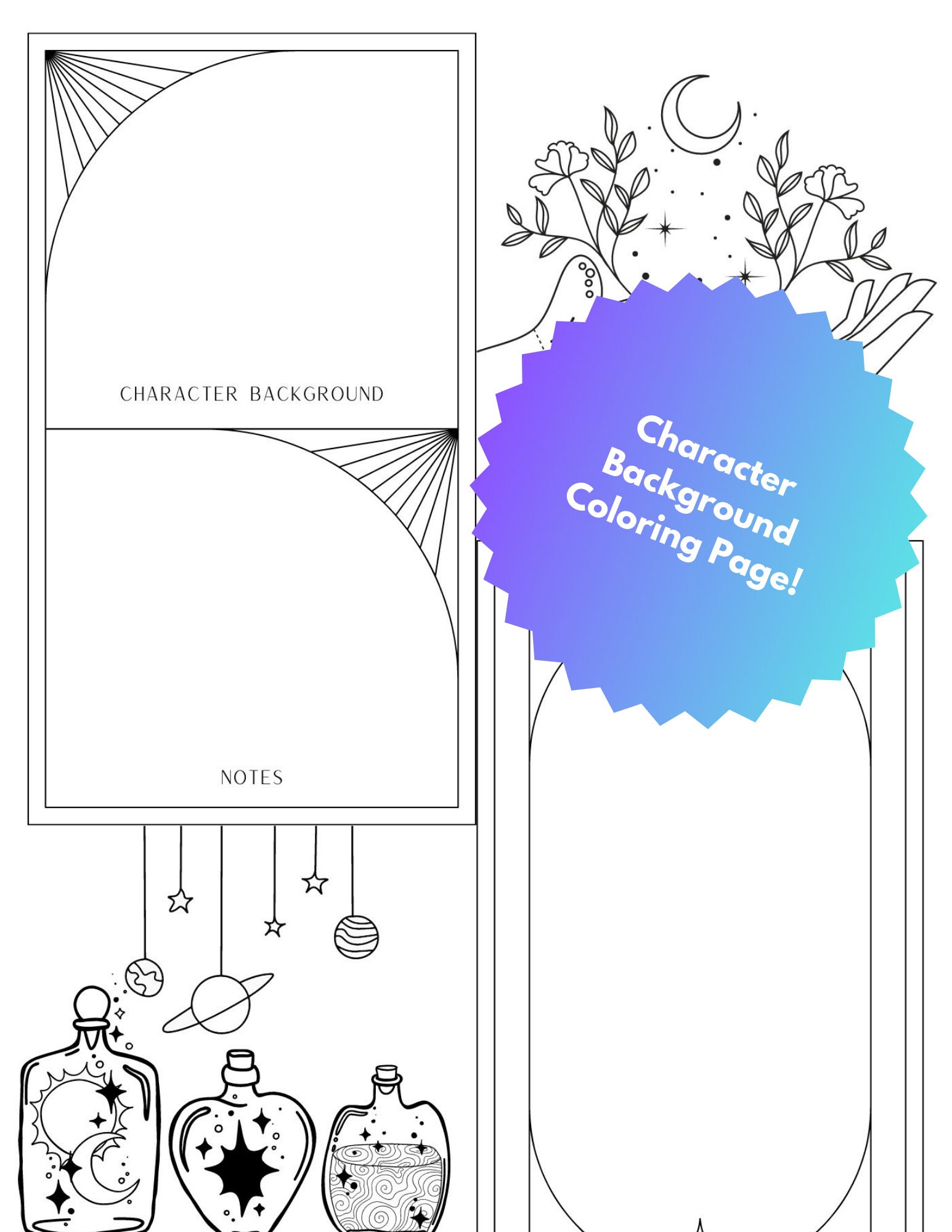 Dungeons and Dragons Downloadable Mystic Themed Character Sheet Tarot ...