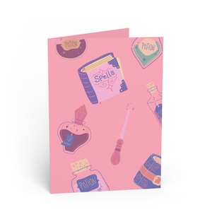 Witching You A Happy Birthday Witch Themed Birthday Card - Fantasy / Magic / Fun / Cute / Greeting Cards