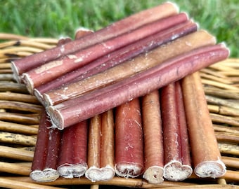 6 Inch Bully Sticks for Dogs: All-Natural, Grass-Fed Beef Chews