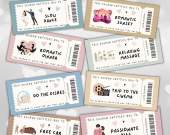 Boyfriend Coupon Book boyfriend Valentine's Day gift Coupon Book Birthday Anniversary coupon  Birthday Gift
