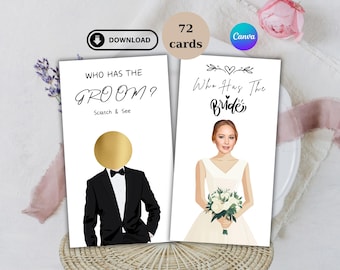 Who has the Bride and Groom scratch off  Bridal Shower Games Scratch off game Scratch off Wedding Game bachelorette game