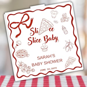 Babyshower-pizzalåda pizza babyshower Slice Slice Baby-pizzalåda etikett Anpassad pizzalåda Graze Box för pizza