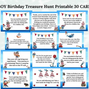 Caça ao tesouro de aniversário menino, caça ao tesouro, aniversário interno, pistas de caça ao tesouro, jogos de aniversário para crianças, impressão