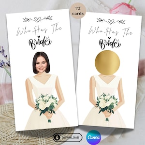 Who Has the Bride Scratch Off game Bridal Shower Game Scratch-off Find The Bride Game Wedding Games Gifts Scratch off