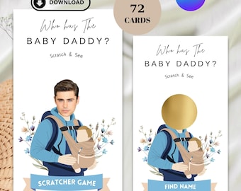 Who heeft de Baby Daddy Scratch Off Baby Daddy Scratch Off Babyshower Spelletjes Vind de Baby Daddy Whos the Daddy Scratch Off Geslacht onthulling