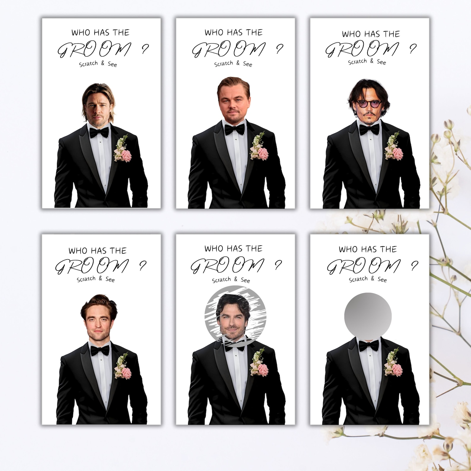 Who Has the Groom Scratch off Game Printable Bridal Shower Wedding ...
