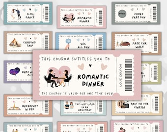 Boyfriend Coupon Book boyfriend Valentine&#39;s Day gift Coupon Book Birthday Anniversary coupon  Birthday Gift