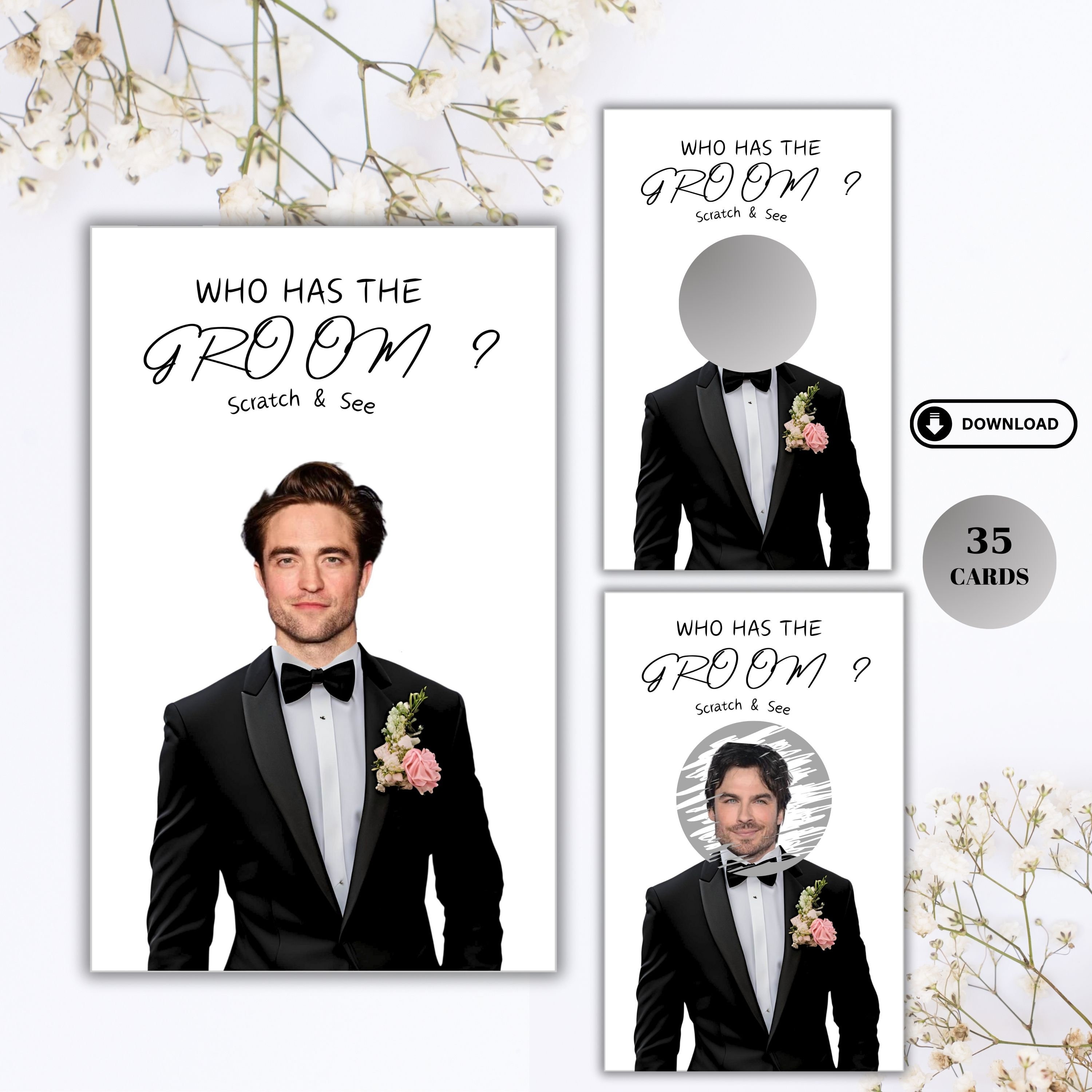 Who Has the Groom Scratch off Game Printable Bridal Shower Wedding ...