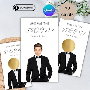 Who Has The Groom Scratch off Find The Groom Game Bridal Shower Game Scratch off Wedding Game Bridal Scratch Off