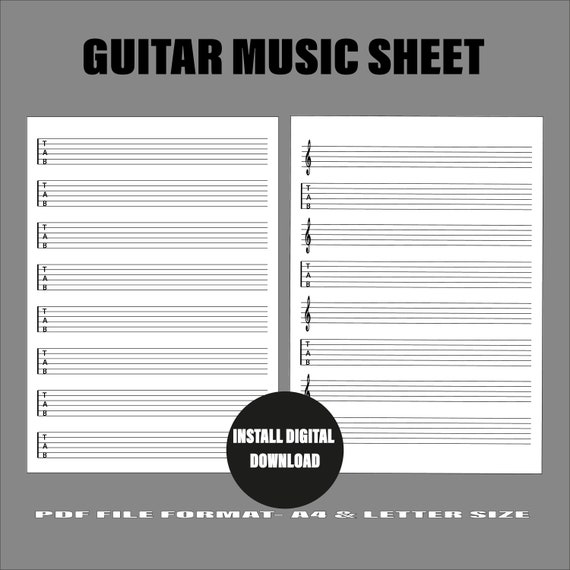 Quaderno Tablature Chitarra - 200 Pagine Con Diagrammi Accordi, Formato A4, Per Chitarristi - Foto 13