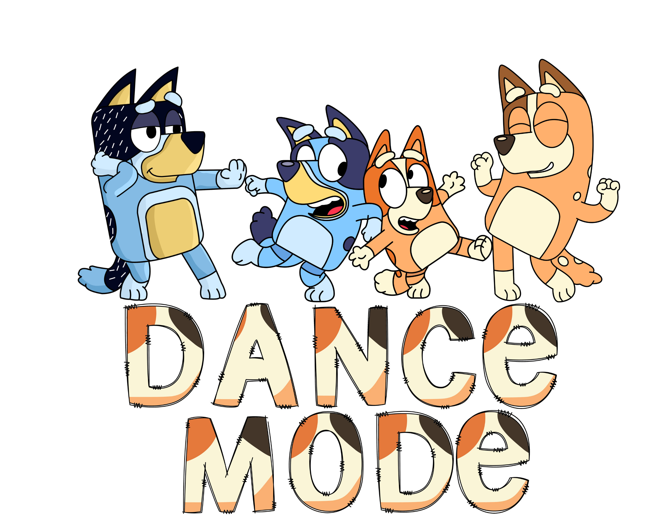 Dance Mode Bluey Adult Shirt Sweatshirt Hoodie Black - iTeeUS