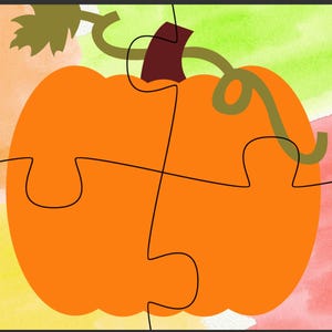Pumpkin Puzzle Printable – Fall Activity Game for Kids | Halloween Classroom Game | Autumn Educational Worksheet