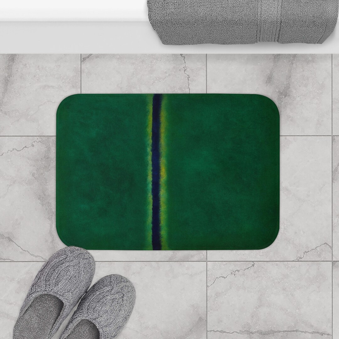 Mark Rothko Style Modern Hunter Green Bath Mat Etsy