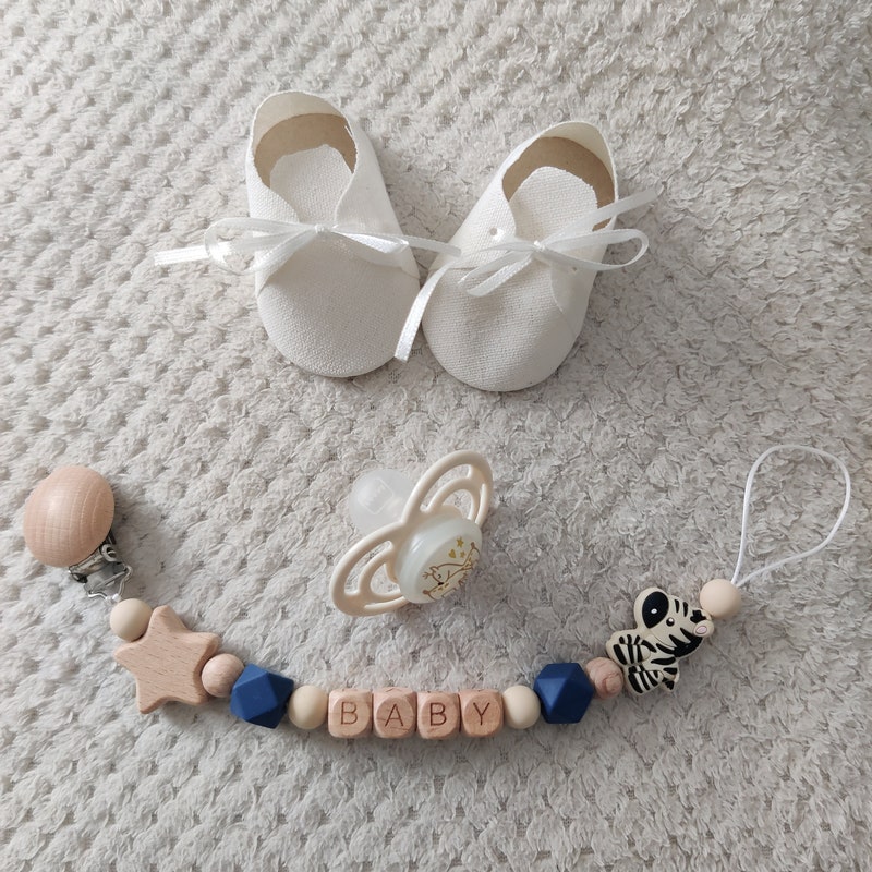 Zebra Pacifier Clip - Etsy