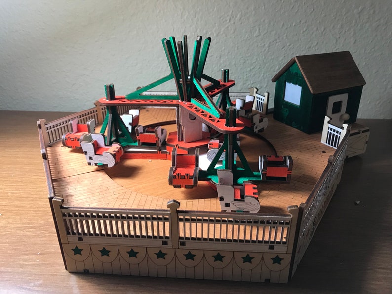 Animated Amusement Park Scrambler Ride - Etsy