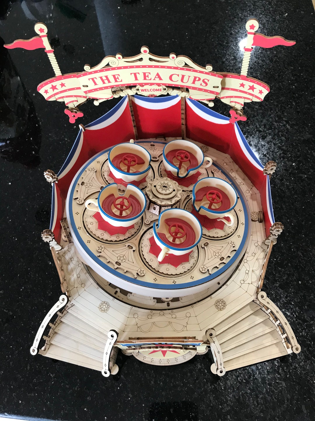 Animated Amusement Park Tea Cup Ride - Etsy