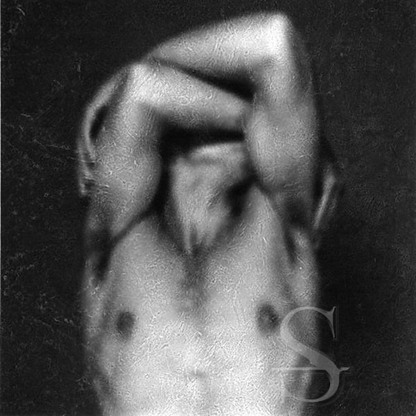 ED05 Stretch (B&W Photograph, Young Muscular Male Stretching) [logo not in print]