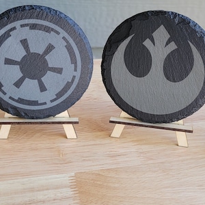 Set of 4 Slate Star Wars | Rebel | Empire | Andor | Jedi | Coasters