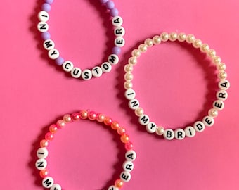 Personalized 'In My Era' Beaded Name Bracelet - Concert Outfit Jewelry for Music Lovers