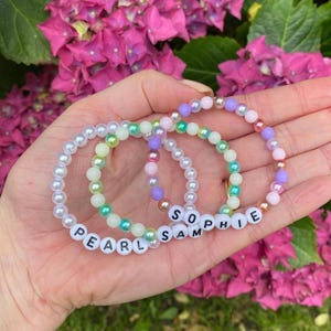 Pulsera personalizada, pulsera personalizada, pulsera con nombre para niños, pulsera personalizada, pulsera para niños, pulsera con letra inicial, pulsera de la amistad