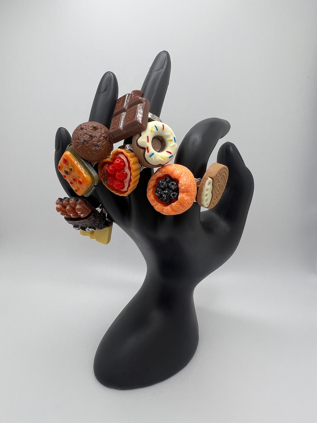 Food Rings, Desserts, Cheese, Yum Rings , Funky Statement Ring, Chunky ...
