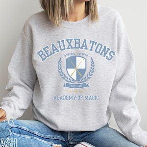 Beauxbatons Varsity Buchstabe Sweatshirt Potter Shirt Fantasy Literatur Liebhaber College Universal Studios merch Zauberer-Zauberer-Geschenk-Geschenke