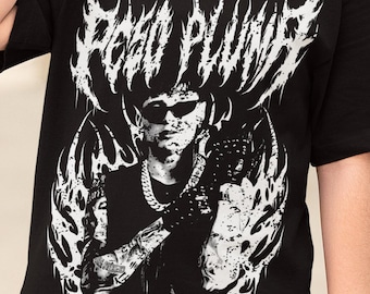 Peso Pluma Doble P Dark Metal Lettering Unisex T-Shirt | Peso Pluma Fan Shirt | Peso Pluma Dark Metal Shirt | Doble P Merch | Doble P Exodo