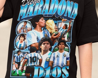 Diego Maradona Vintage Retro Y2K Unisex T-Shirt | Maradona Fan Gift | Argentina Fan Shirt | El Diego Fan Shirt | Maradona M10 Jersey