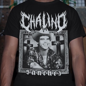 Chalino Sanchez Dark Metal Lettering Unisex T-Shirt | Chalino Shirt | Chalino Sanchez Fan Gift | Mexican Artist Shirt | El Rey del Corrido