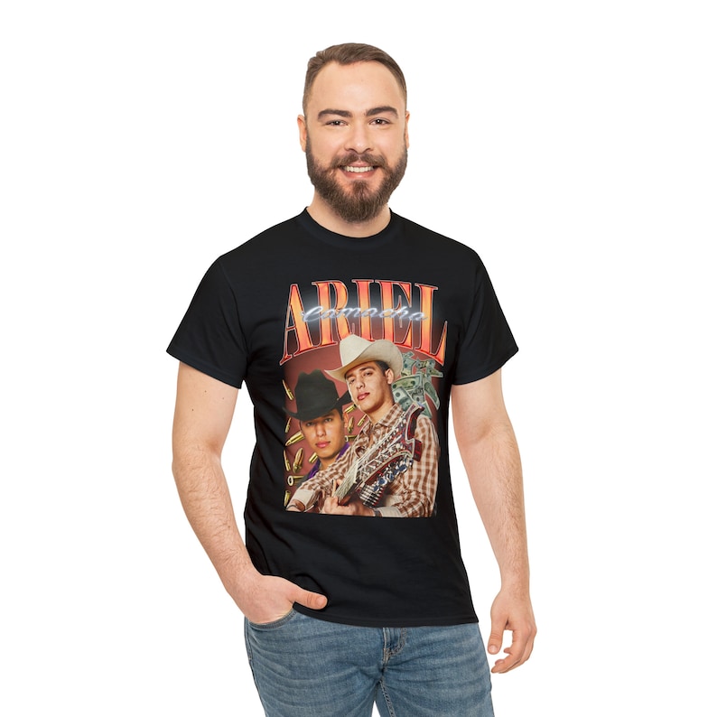 T-shirt unisex Ariel Camacho / El Rey de Corazones / Ariel Camacho por siempre / Los Plebes del Rancho / Regalo fan Ariel Camacho / Regionale immagine 4