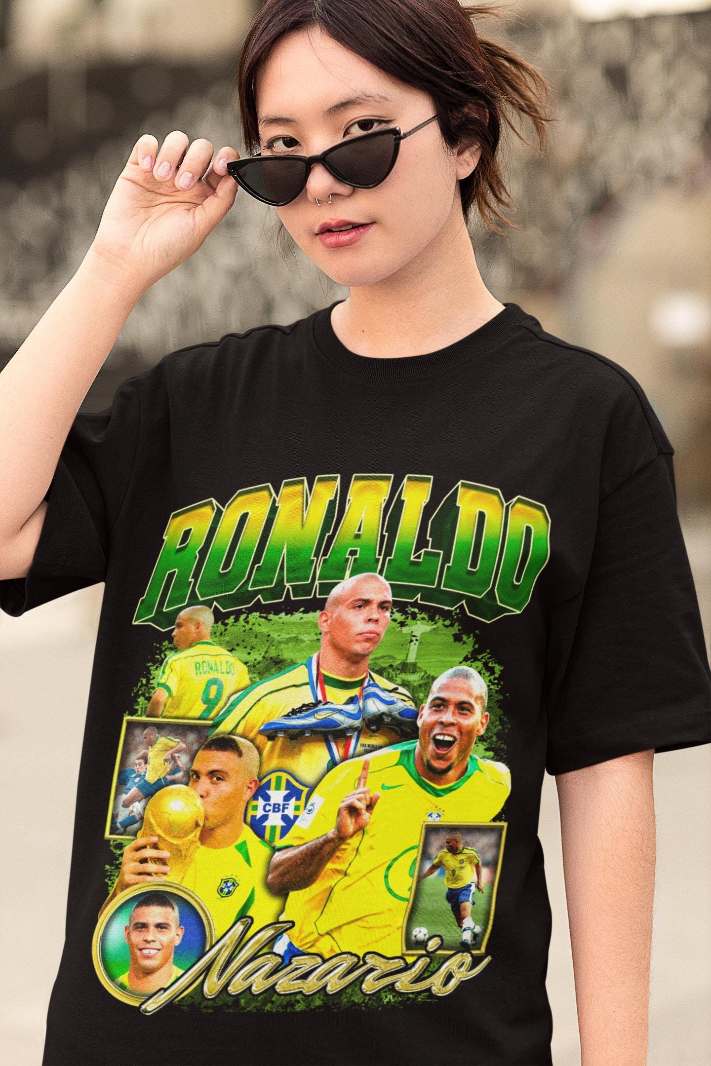 DESMAN 田栩宁 コラボグッズ R9 Ronaldo Nazario Vintage Retro Y2K Unisex T-shirt | Ronaldo