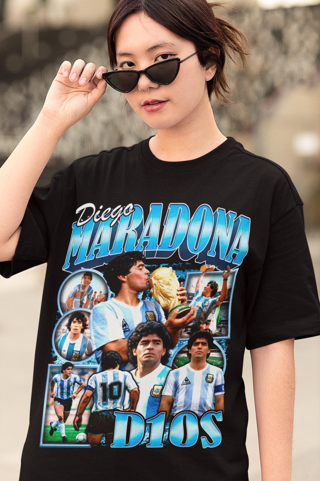 Diego Maradona Vintage Retro Y2K Unisex T-shirt | Maradona Fan