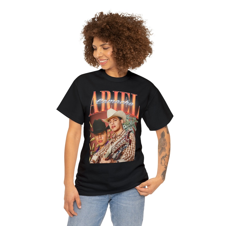 T-shirt unisex Ariel Camacho / El Rey de Corazones / Ariel Camacho por siempre / Los Plebes del Rancho / Regalo fan Ariel Camacho / Regionale immagine 3
